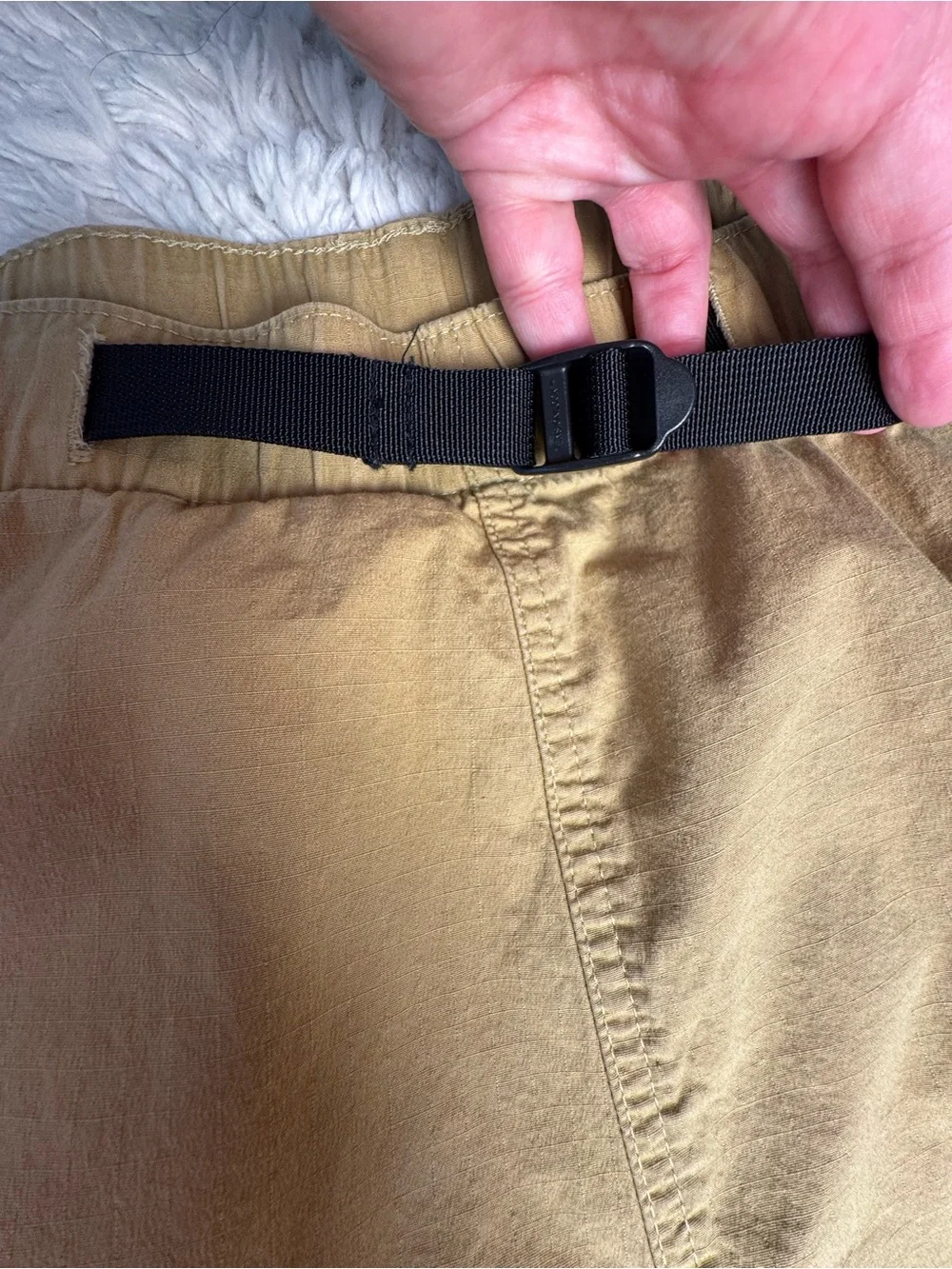 The North Face Men's Cargo Shorts in Tan with Web Belt